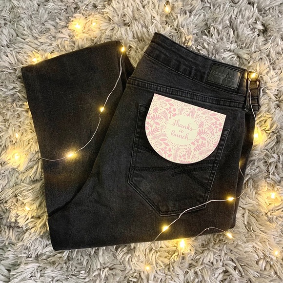 Aeropostale Denim - off black high waisted ankle jeggings
